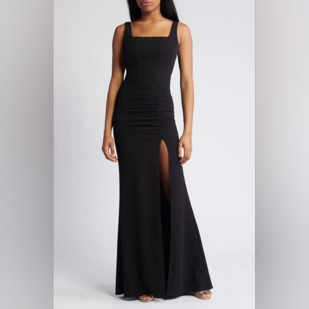 Corset Sleeveless Ruched Gown